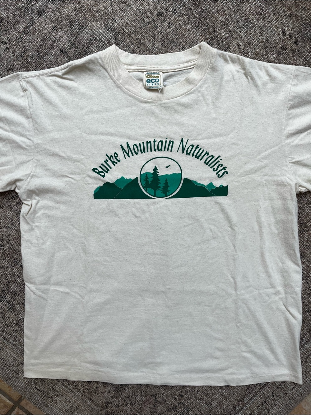 Eco Fibre Burke Mountain Naturalists White Graphic Tee Cotton L